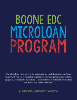 The Microloan mission is to be a resource for small businesses in