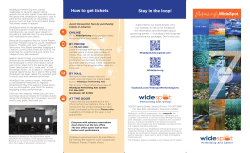 How to get tickets Stay in the loop!