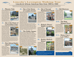Lincoln`s Lexington Walking Tour
