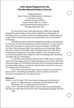 Color Name Diagrams for the The New Munsell Student Color Set