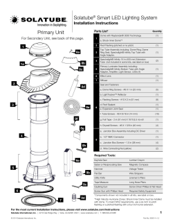 Solatube&reg; Smart LED Lighting System Primary Unit