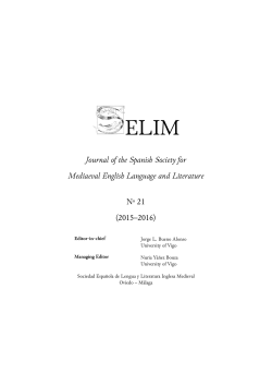 Journal of the Spanish Society for Mediaeval English Language and