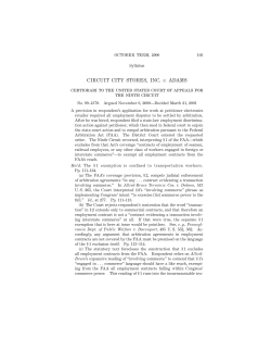 CIRCUIT CITY STORES, INC. v. ADAMS certiorari to the united