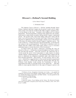 Missouri v. Holland`s Second Holding