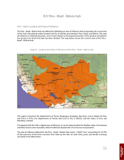 III.9. Peru - Brazil - Bolivia Hub