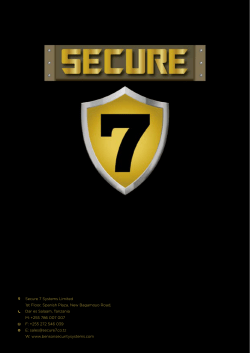 Secure 7 Systems Limited 1st Floor, Spanish Plaza, New Bagamoyo