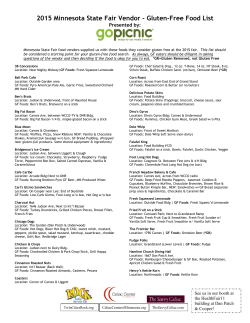 2015 Minnesota State Fair Vendor - Gluten-Free