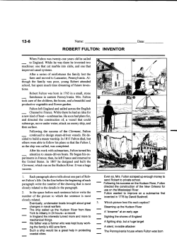 ROBERT FULTON: INVENTOR