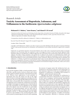 Toxicity Assessment of Buprofezin, Lufenuron, and Triflumuron to