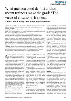The views of vocational trainers.