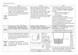 Question Level 3 Level 4 Level 5 1 weight and capacity Gladstone
