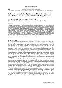 Sediment capture in flood plains of the Mississippi River: A