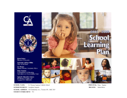 SCHOOL NAME: St. Thomas Aquinas Catholic School PRINCIPAL