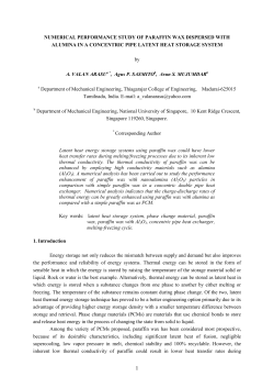 Performance study of compostie Paraffin wax with Al2O3