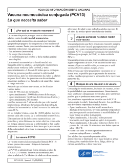 Vaccine Information Statement: Pneumococcal Conjugate Vaccine