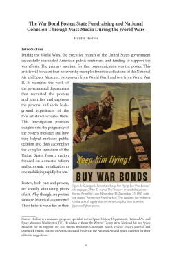 The War Bond Poster: State Fundraising and National Cohesion