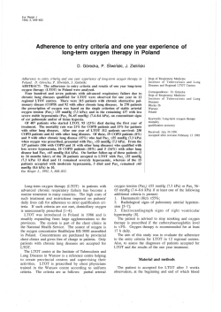 Adherence to entry criteria and one year experience of long