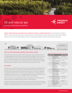 Activities and Induced Seismicity