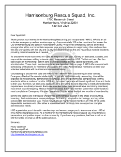 HRS Membership Application - Harrisonburg Rescue Squad
