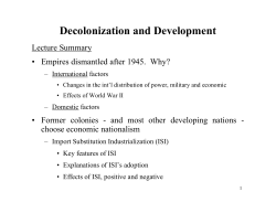 Decolonization and Development