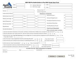 SER-70B Pre-Authorization to Pay HOA/Condo Dues Form