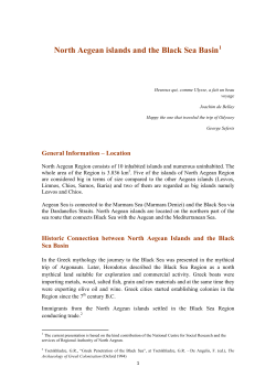 North Aegean islands and the Black Sea Basin