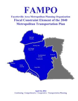 Fiscal Constraint Element of the 2040 Metropolitan Transportation