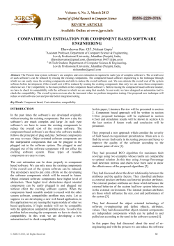 compatibility estimation for component based software engineering