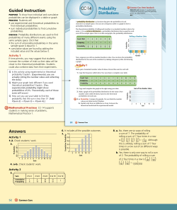 Alg II CC-14 TE Probability Distributions