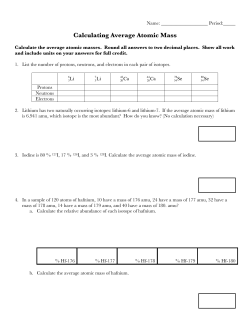 Calculating Average Atomic Mass