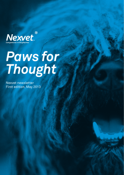 Nexvet Newsletter First Edition