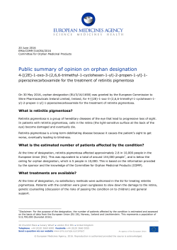 Public summary of opinion on orphan designation 4-[(2E)-1-oxo-3