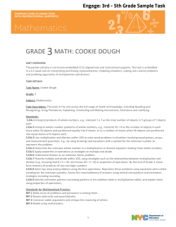 GRADE 3MATH: COOKIE DOUGH