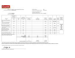 Product Formulation Worksheet Product Name: Portion per Recipe