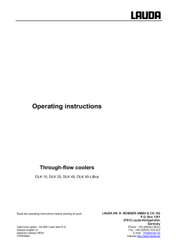 Operating instructions