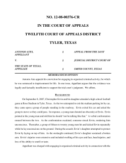 no. 12-08-00376-cr in the court of appeals twelfth