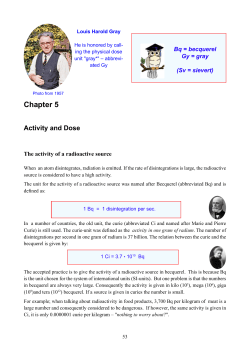 Chapter 5 Activity and Dose