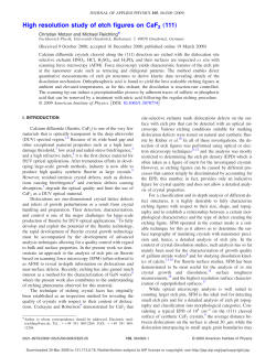 High resolution study of etch figures on CaF2