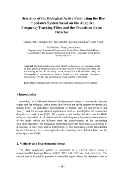 Detection of the Biological Active Point using the Bio