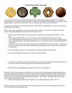 It`s Girl Scout Cookie Time again