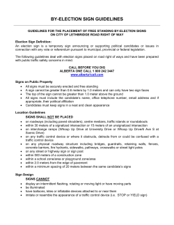 by-election sign guidelines