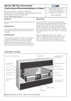 Series CM IOM - Dunham-Bush