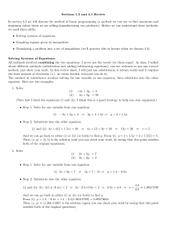Sections 1.5 and 4.1 Review In section 4.2 we will discuss the