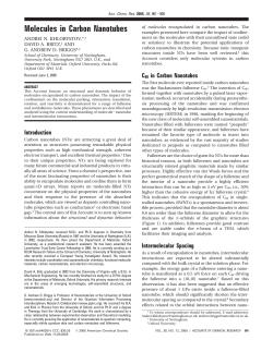 Molecules in Carbon Nanotubes