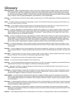 Glossary of Rhetorical Terms