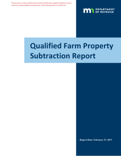 Qualified Farm Property Subtraction Report