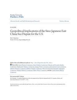 Geopolitical Implications of the Sino-Japanese East - Purdue e-Pubs