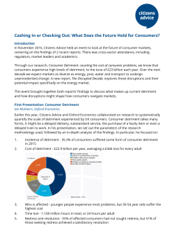 Cashing In or Checking Out: What Does the Future