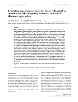 Estimating contemporary early life-history dispersal in an