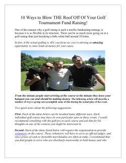 On Course Money-Makers For Any Golf Event